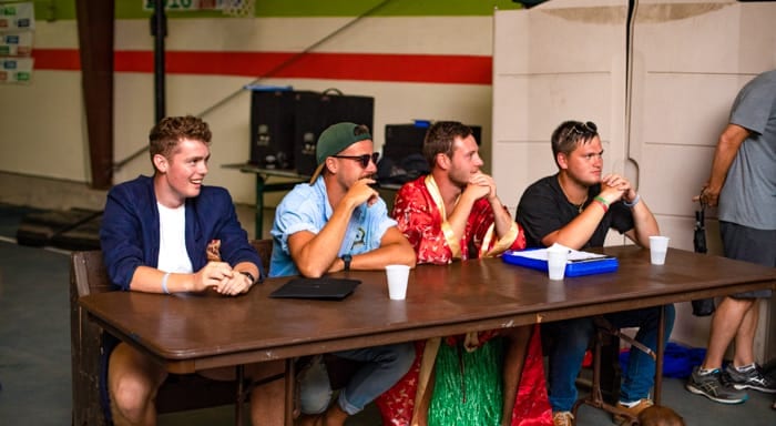 camp staff at table 2