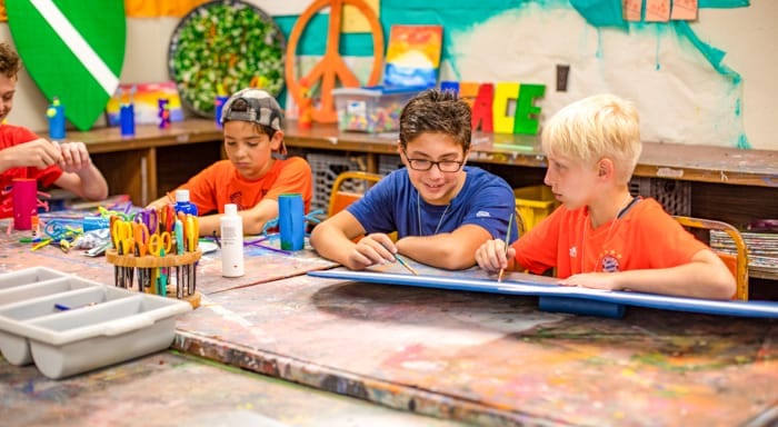 campers doing art 2