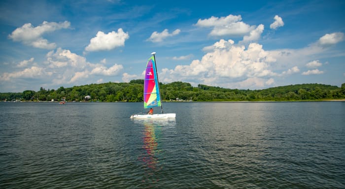 sailboat on lake 2